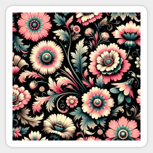 Pink Floral Motif Sticker